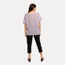 M Made in Italy — Women's Woven and Knitted Half Sleeve Top