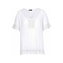 M Made in italy — Women's Woven Short Sleeve Top