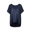 M Made in Italy — Women's Woven Short Sleeve Top