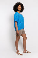 M Made in italy — Women's Woven Short Sleeve Top