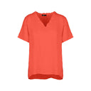 M Made in Italy — Women's Woven Short Sleeve Top