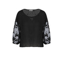 Astrid — Hampton Floral Blouse — Black