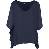 Elbow Length Sleeve V-Neck Top