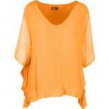 Elbow Length Sleeve V-Neck Top