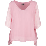 Elbow Length Sleeve V-Neck Top