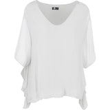 Elbow Length Sleeve V-Neck Top