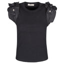 Astrid — Women's Light Knit Top — Black