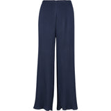 Pleated Detail Wide-Leg Pull-On Pants