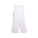 Linen wide-leg pants for women featuring a stylish side tie and relaxed fit. Lightweight and breathable, perfect for casual wear, vacations, and summer outfits.