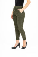 Rolled Cuff Pull-On Pants With Adjustable Waist