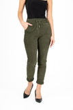 Rolled Cuff Pull-On Pants With Adjustable Waist