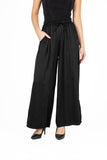 Adjustable Waist Woven Pull-On Pants With Slash Pockets