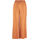 Adjustable Waist Woven Pull-On Pants With Slash Pockets