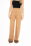 Color-Blocked Hem Detail Knit Pull-On Pants