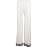 Color-Blocked Hem Detail Knit Pull-On Pants