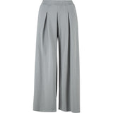 Wide-Leg Knit Pull-On Pants With Side Seam Pockets