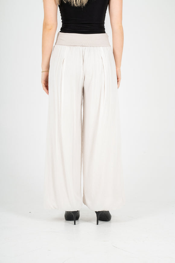 Flowy Knit Waistband Pull-On Pants