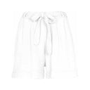 High-waisted shorts for women with a belted tie and cuffed hem. Lightweight and breathable, perfect for casual summer outfits and vacation wear.