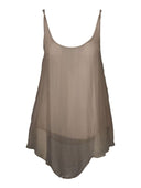 M Made in Italy – Ladies Woven Cami – Taupe