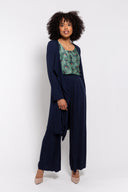 Long cardigan for women with an open front and flowy drape. Lightweight and versatile, perfect for layering over casual or dressy outfits in any season.