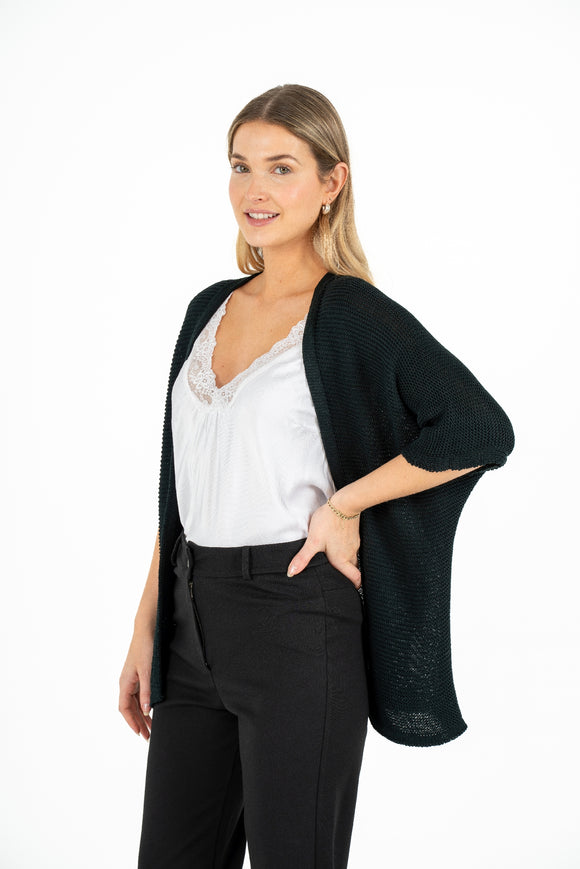 Elbow Length Sleeve Knit Cardigan