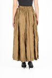 Crinkled Effect Ankle-Length Woven Skirt