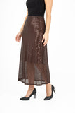 Ankle-Length Sequin Knit Pull-On Skirt