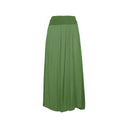 Light green maxi skirt for women with a wide waistband and flowy design. Soft and elegant, perfect for casual wear, beach days, or boho-inspired outfits.