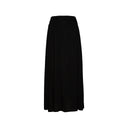 black maxi skirt for women with a wide waistband and flowy design. Soft and elegant, perfect for casual wear, beach days, or boho-inspired outfits.