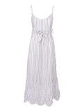 M Made in Italy – Ladies Woven Slip Dress – White Combo