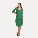 M Made in Italy — Women's Woven and Knitted Three-Quarter Sleeve Dress