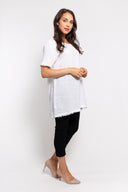 M Made in italy — Women's Woven Short Sleeve Tunic