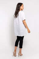 M Made in italy — Women's Woven Short Sleeve Tunic