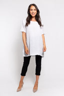 M Made in italy — Women's Woven Short Sleeve Tunic