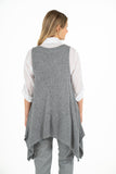 Knit/Woven Shirt/Vest Combo With Pockets