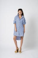 Astrid — Seashore Shirt Dress — Blue