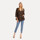 M Made in Italy — Women's Woven Three-Quarter Sleeve Jacket