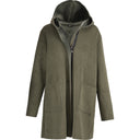 Double-Spacer Fleece Coat With Front Zipper And Hood