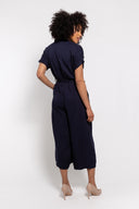 M Made in italy — Women's Woven Short Sleeve Jumpsuit