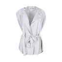 Women's Sleeveless Woven Jacket