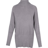 Turtle-Neck Knit Sweater With Pointelle Detailing