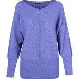 Boat-Neck Knit Sweater With Pointelle Detailing