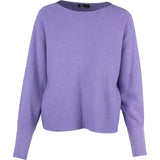 Oversized Double-Knit Boat-Neck Sweater With Bat-Sleeves