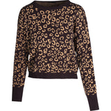 Leopardo Jacquard Crew-Neck Sweater With Long Sleeves