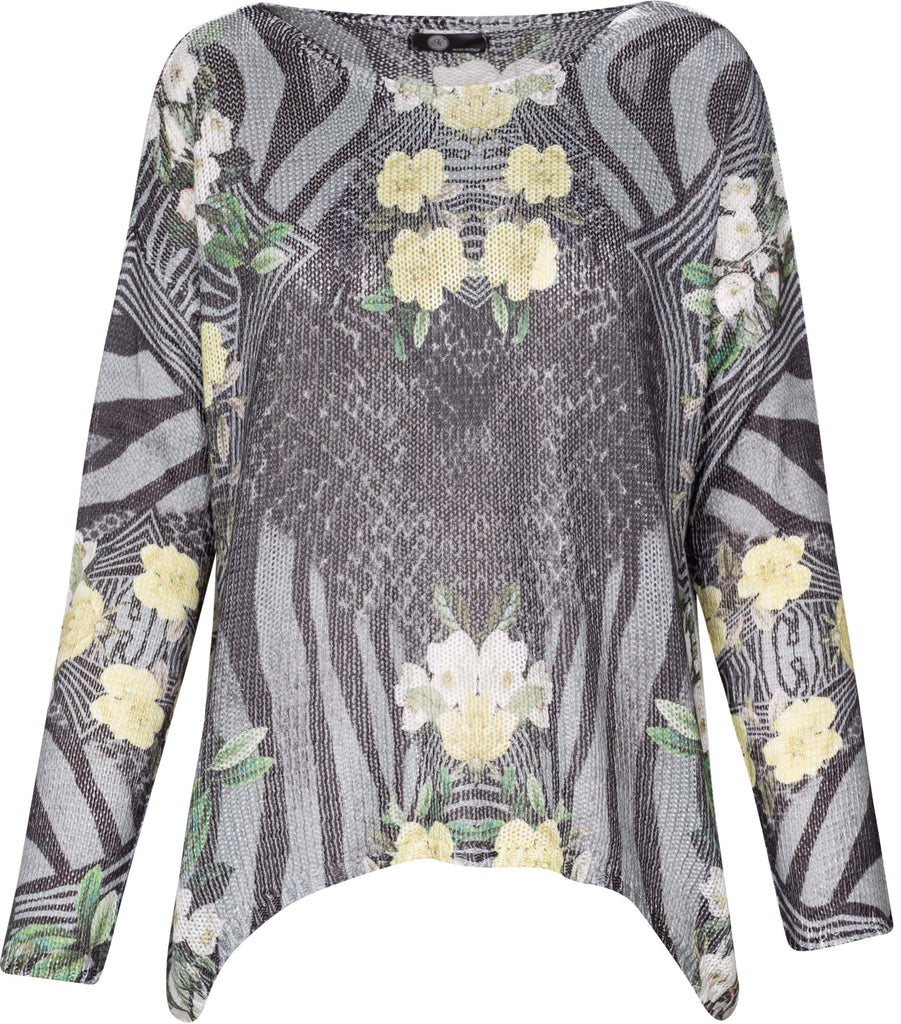 M Made in Italy - Women's Animal & Floral Print Sweater