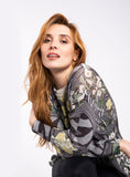 M Made in Italy - Women's Animal & Floral Print Sweater