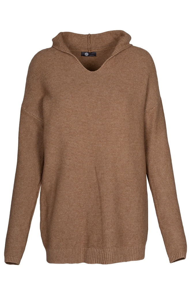 M Made in Italy - Hooded V-Neck Sweater